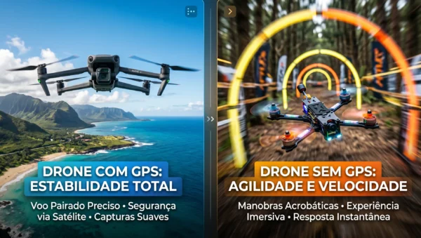 Diferença entre Drone com GPS e Sem GPS